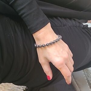 Hematite Bead Bracelet Bae Charka Stones